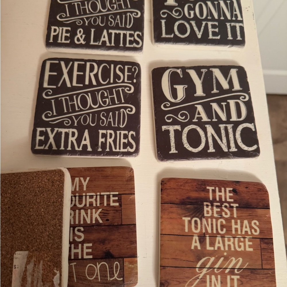 Set of Humorous Coasters New Urban Barn